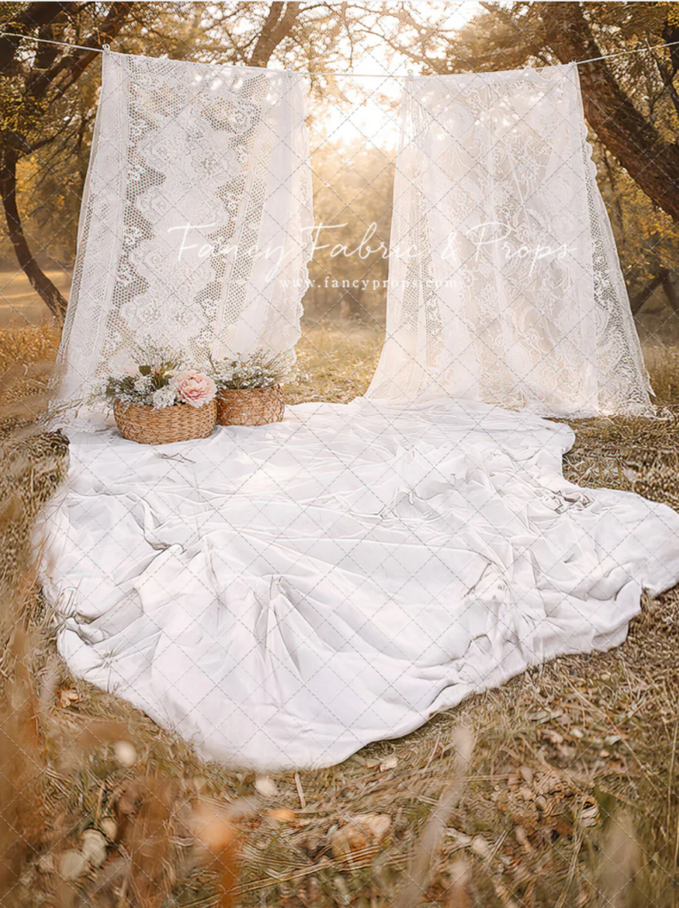 Lace outdoor style motherhood backdrop for Mother’s Day mini sessions in a Gilroy photography studio
